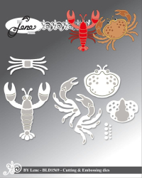 Billede: skære/prægeskabelon hummer og krabbe, BY Lene Dies 