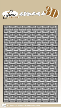 Billede: BY LENE 3D EMBOSSINGFOLDER “Woven” BLE1006, A6