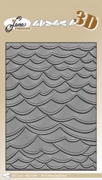 Billede: BY LENE 3D EMBOSSINGFOLDER “Waves” BLE1007, A6