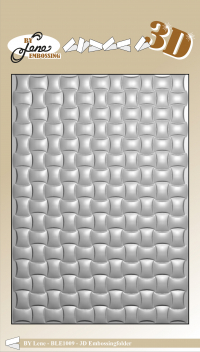 Billede: BY LENE 3D EMBOSSINGFOLDER “Woven” BLE1009, A6