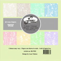 Billede: BY LENE Papirblok “Creative Splash” BLP303, 200gsm - 8 ark - 30,5x30,5cm