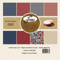 Billede: BY LENE Papirblok “Vintage Student” BLP304, 200gsm - 8 ark - 30,5x30,5cm