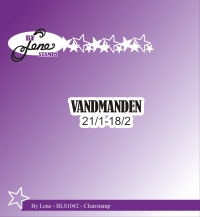 Billede: BY LENE STEMPEL “Vandmanden” BLS1042, 3,9x1,4cm, førpris kr. 12,00, nupris