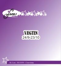 Billede: BY LENE STEMPEL “Vægten” BLS1050, 3x1,4cm, førpris kr. 12,00, nupris