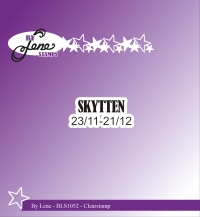 Billede: BY LENE STEMPEL “Skytten” BLS1052, 3,3x1,4cm, førpris kr. 12,00, nupris