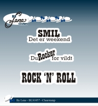 Billede: BY LENE STEMPEL “Danish Texts” BLS1057,SMIL Det er weekend, Du Rocker for vildt og Roc