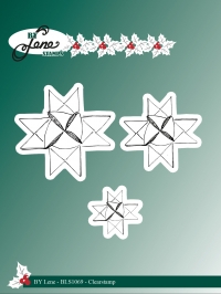 Billede: BY LENE STEMPEL, flettede stjerner, Woven Stars, BLS1069, Biggest: 5x4,9cm