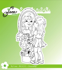 Billede: BY LENE CLEARSTAMP ung pige spejler sig, 