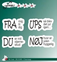 Billede: BY LENE STEMPEL “Danske Tekster” BLS1008, Biggest: 4,6x1,7cm - Passer til BLS211217, førpris kr. 40,00, nupris