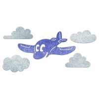 Billede: skæreskabelon glad flyver i skyerne, CL/Crafty Ann Die “Airplane