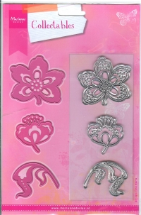 Billede: skære/prægeskabelon og stempel blomster, col1303, marianne design, førpris kr. 104,- nupris