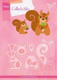 Billede: skæreskabelon egern, MARIANNE DESIGN COL1410 Eline's Squirrel, 64x38mm