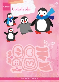 Billede: skæreskabelon pingvin, MARIANNE DESIGN COL1416 ELINE'S Penguin, Penguin: 7x6cm
