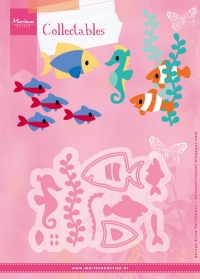 Billede: skæreskabelon tropiske fisk, MARIANNE DESIGN COL1431 Eline’s Tropical Fish, 98x70mm