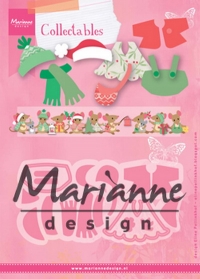 Billede: skæreskabelon tøj til musene, MARIANNE DESIGN COL1438 Eline’s Outfits, 118x57mm