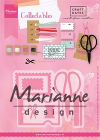 Billede: skæreskabelon syartikler, MARIANNE DESIGN COL1445 Eline’s Craft Dates, 99x81mm