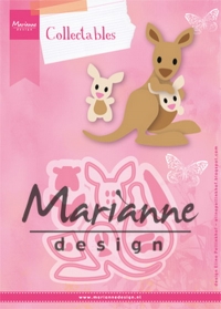 Billede: skæreskabelon kænguru med unge, MARIANNE DESIGN COL1446 Eline’s Kangaroo & Baby, 85x79mm