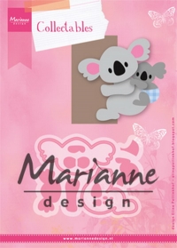 Billede: skæreskabelon koala og unge, MARIANNE DESIGN COL1448 Eline’s Koala & Baby,
86x64mm