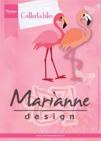 Billede: skæreskabelon flamingo, MARIANNE DESIGN COL1456 Eline’s Flamingo, 75x53mm