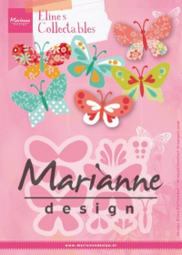 Billede: skæreskabelon sommerfugle, MARIANNE DESIGN COL1466 Eline’s Butterfly, Butterfly: 47x32mm
