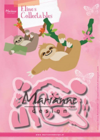 Billede: skæreskabelon dovendyr, MARIANNE DESIGN COL1471 Eline's Sloth, 115,5x72mm
