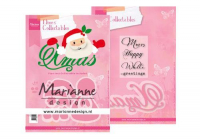 Billede: skæreskabelon glad julemandshoved, MARIANNE DESIGN COL1477 Eline's Santa Xmas, 99x78mm