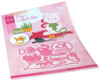 Billede: skæreskabelon tilbehør til katte, MARIANNE DESIGN COL1486 Eline's cat accessories,
104x79mm