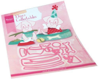 Billede: skæreskabelon tilbehør til hunde, MARIANNE DESIGN COL1487 Eline's dog accessories,
104x81mm
