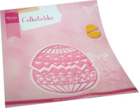 Billede: skære/prægeskabelon delbart påskeæg med mønster, MARIANNE DESIGN COL1506 Easter Egg, 76x56 & 78x60mm