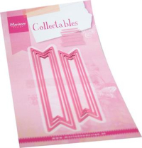 Billede: skæreskabelon 6 tekstbannere, MARIANNE DESIGN COL1507 Text Banners, 129x21, 117x16, 105x11 & 112x18mm