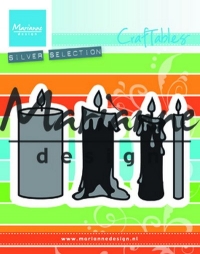 Billede: skære/prægeskabelon 4 lys, MARIANNE DESIGN CR1426 Candles Set, 6x56 / 17x58 / 32x61 / 25x61mm