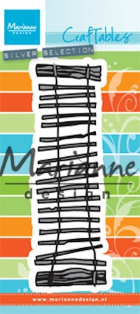 Billede: skære/prægeskabelon klit hegn, MARIANNE DESIGN CR1441 Dune Fence, 129x42mm