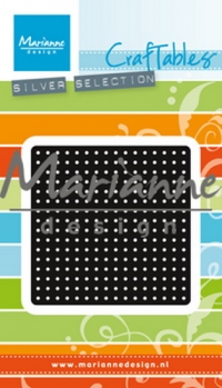 Billede: skæreskabelon plade med huller, kan bruges til korssting, MARIANNE DESIGN CR1454 Cross Stitch, 58x58mm