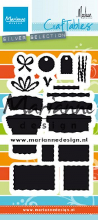 Billede: skæreskabelon indpakkede gaver, MARIANNE DESIGN CR1488 Presents, 70x110mm