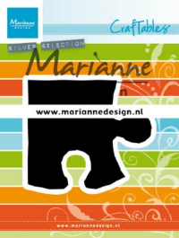 Billede: skæreskabelon stor puslespilsbrik, MARIANNE DESIGN CR1491 Puzzle Piece, 83x73mm