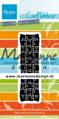 Billede: skæreskabelon puslespilsbrikker, MARIANNE DESIGN CR1492 Punch die Puzzle, 26x90mm