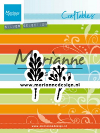 Billede: skæreskabelon 2 små bærgrene, MARIANNE DESIGN CR1495 Sprigs, 20x55 & 29x41mm