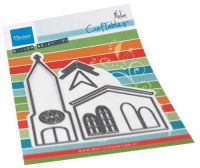 Billede: skæreskabelon kirke, MARIANNE DESIGN CR1520 Church, 99x127mm