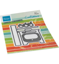Billede: skære/prægeskabelon brændeovn, MARIANNE DESIGN CR1525 Wood Stove, 67x95mm
