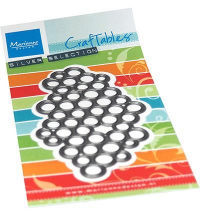 Billede: skæreskabelon fine sammensatte cirkler, MARIANNE DESIGN CR1534 Art Texture Dots, 
58x100mm
