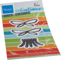 Billede: skære/prægeskabelon guldsmed, MARIANNE DESIGN CR1582 Dragonflies, 42x18, 24x18 & 37x24mm