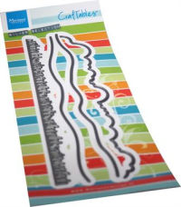Billede: skæreskabelon til opbygning af landskab på slim card, MARIANNE DESIGN CR1583 Slimline Grass-Horizon-Clouds, 24x204, 24x204, 9x204 & 11x204mm