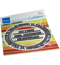 Billede: skæreskabelon LET IT SNOW-ramme med ekstra løse tekster, MARIANNE DESIGN CR1600 Let it snow circle, 108x108mm