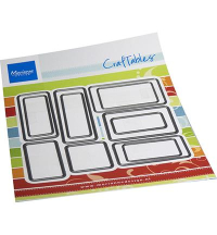 Billede: skæreskabelon tekstlabels, MARIANNE DESIGN CR1605 Text Labels, hele pladen 99x97mm