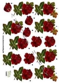 Billede: mørkerød rose, dan-design, førpris kr. 6,- nupris