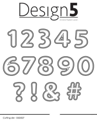 Billede: skæreskabelon tal og tegn med dots, Design5 dies