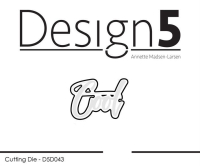 Billede: skæreskabelon Cool, Design5 dies, D5D043, 3,4x2,5cm - OBS! Kun die! matcher stempel D5S060, førpris kr. 28,- nupris