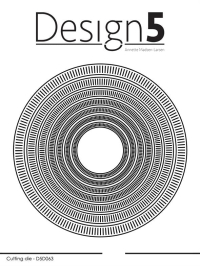 Billede: skæreskabelon cirkelrammer med streger, Design5 dies 