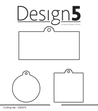 Billede: skæreskabelon 3 tags, Design5 dies 