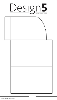 Billede: skære/prægeskabelon lomme/flipkort, Design5 dies 
